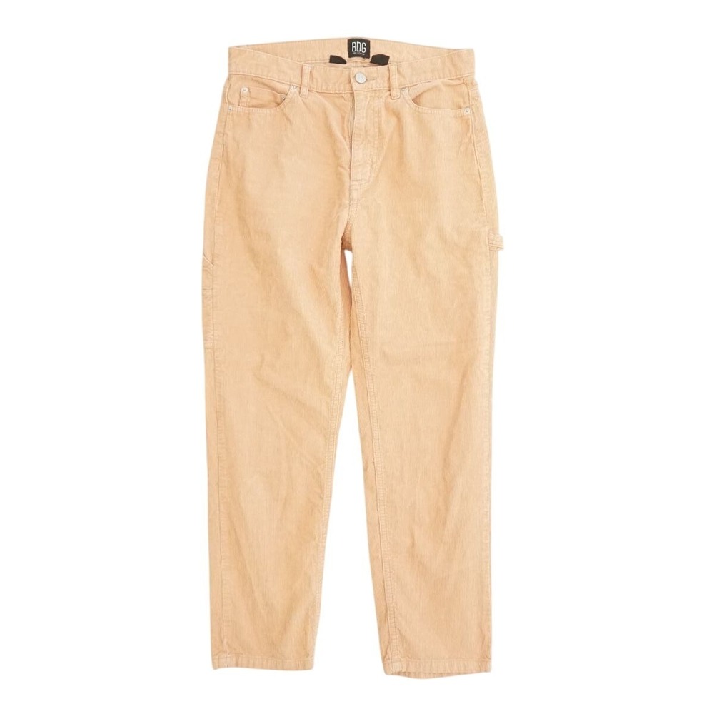 BDG Urban Outfitters Corduroy Carpenter Pants Slim Straight Beige Peach Size 27
